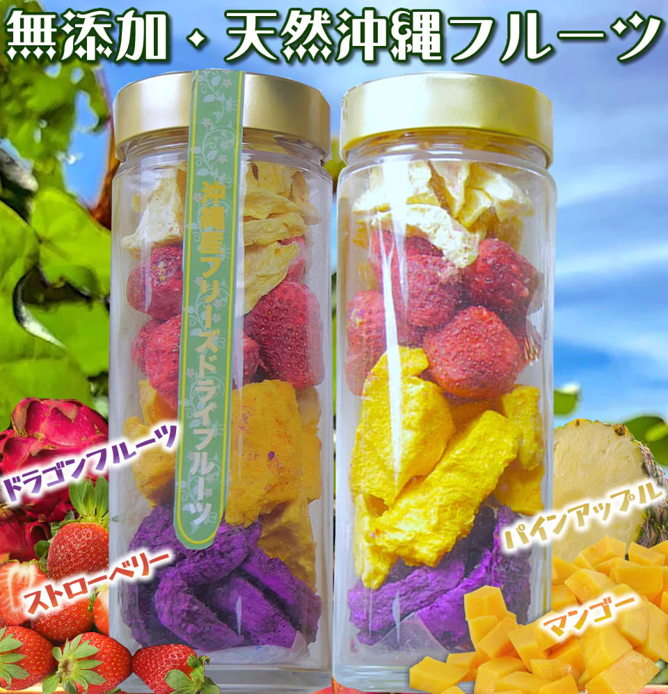 沖縄フリーズドライフルーツ － ギフト (1瓶）